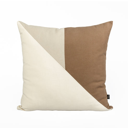Cushion KULURI 40x40 Three Tones Beige and Brown Cotton | ❤️  @casaparanos