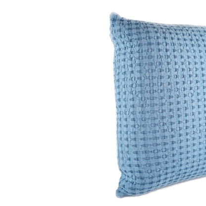 Cushion KULURI 50x50 Light Blue cotton with honeycombs