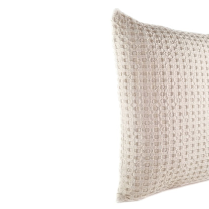 Cushion KULURI 50x50 Beige cotton with honeycombs