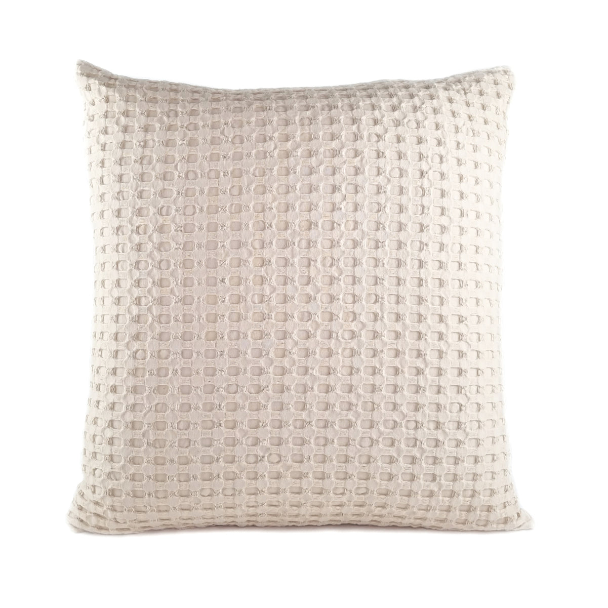 Cushion KULURI 50x50 Beige cotton with honeycombs