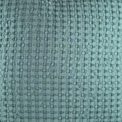Cushion KULURI 50x50 Green cotton with honeycombs