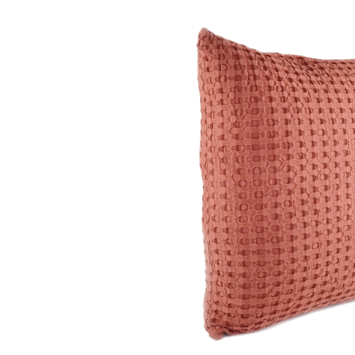 Cushion KULURI 50x50 Red Terracotta cotton with honeycombs